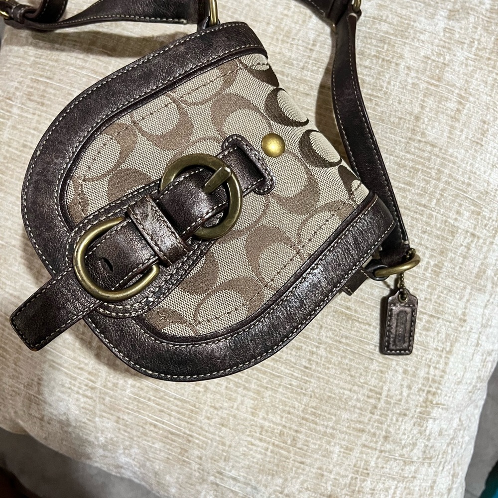 COACH vintage saddle mini crossbody pouch bag